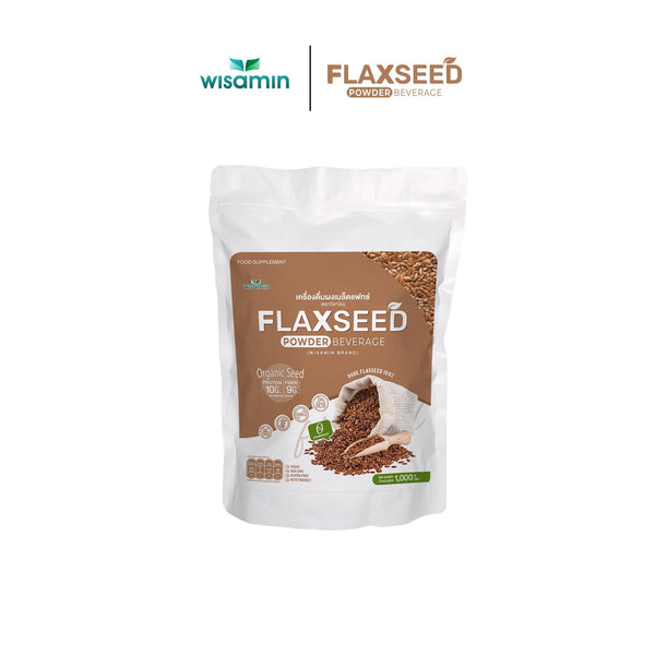 Flaxseed Powder ผงเมล็ดแฟกซ์ ออร์แกนิค 1kg 1,000g | WISAMIN วิษามิน
