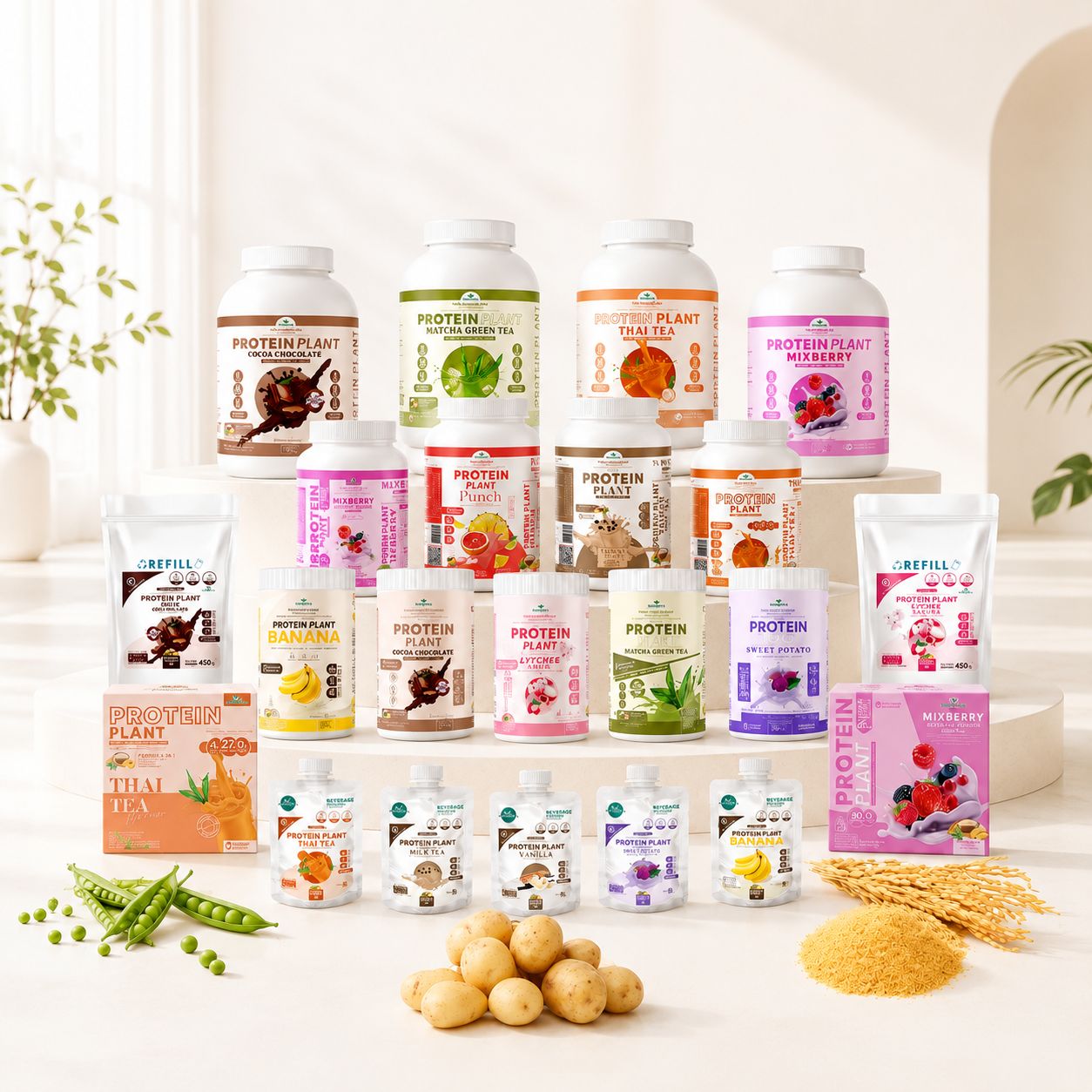 โปรตีนพืช สูตร 1 (High Protein)