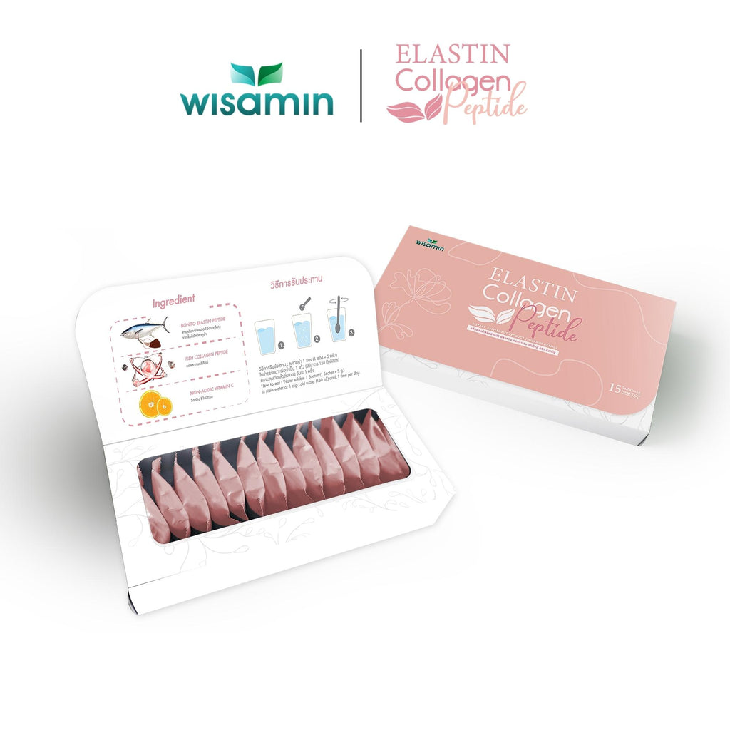 WISAMIN Elastin Collagen Peptide อีลาสติน คอลลาเจนเปปไทด์ (ตราวิษามิน) 15 ซอง