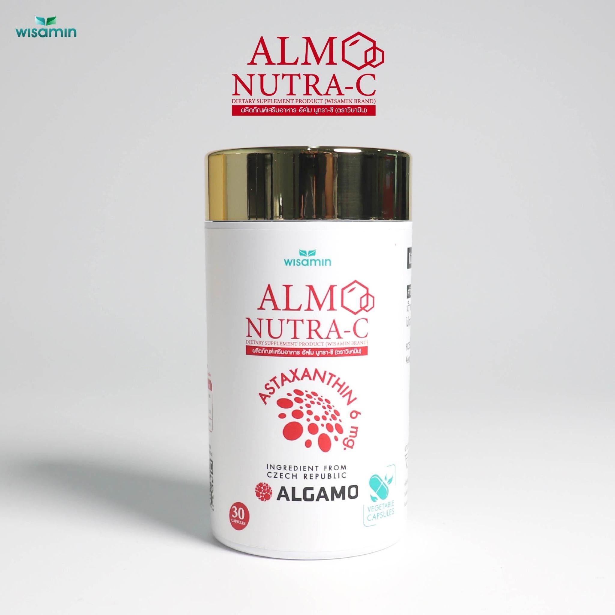 WISAMIN Almo Nutra-C อัลโม นูทรา-ซี แอสตาแซนธิน 6 mg (ตราวิษามิน) 30 แคปซูล