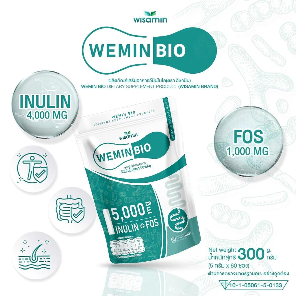 (เซต 3 ถุง) WISAMIN Wemin Bio 60 ซอง + Posh Biowemin 30 ซอง + Posh Bio Gluta Plus 30 ซอง (ตราวิษามิน)