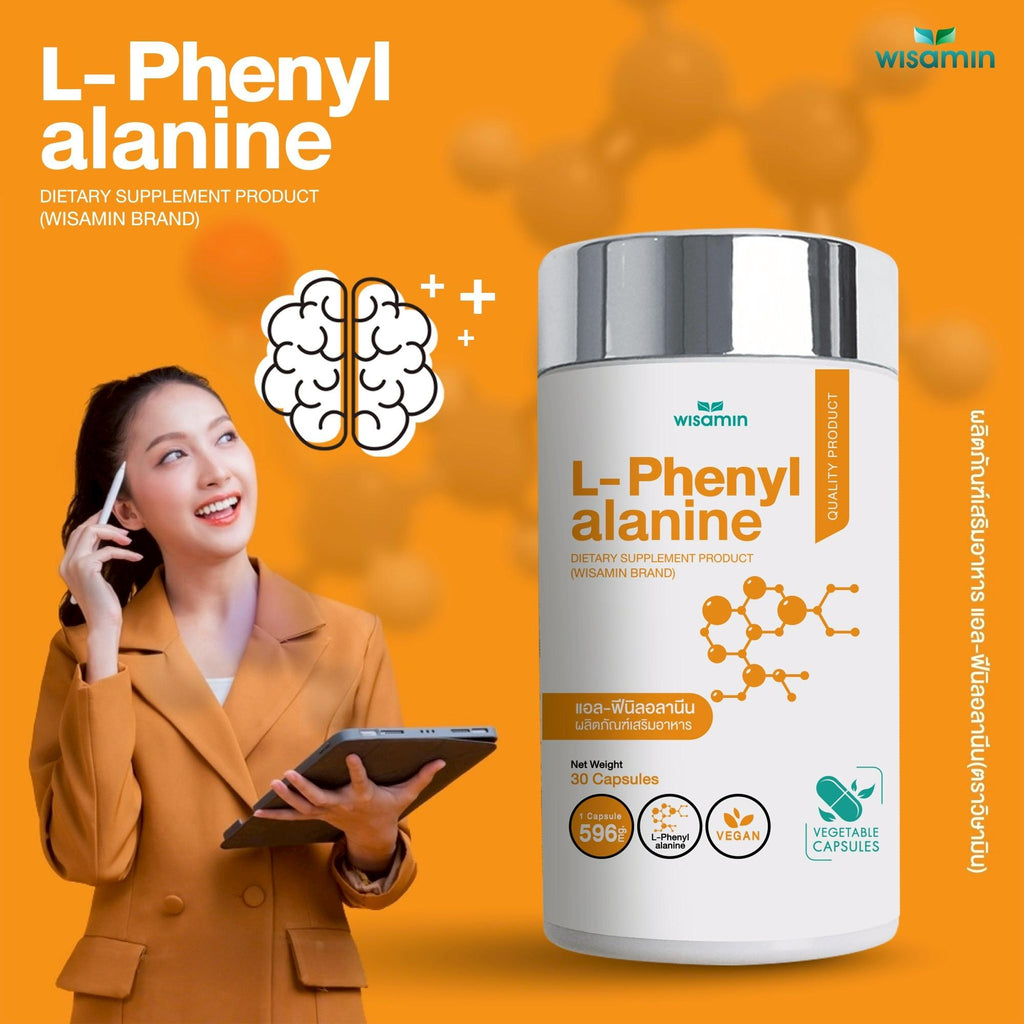 WISAMIN L-Phenylalanine แอล-ฟีนิลอลานีน 500 mg (ตราวิษามิน) 30 แคปซูล