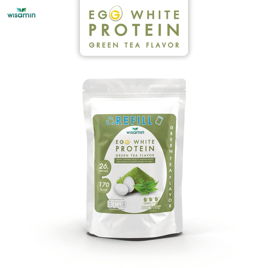(รีฟิล) WISAMIN Egg White Protein ผงโปรตีนไข่ขาว 3 รสชาติ (ตราวิษามิน) 900 กรัม