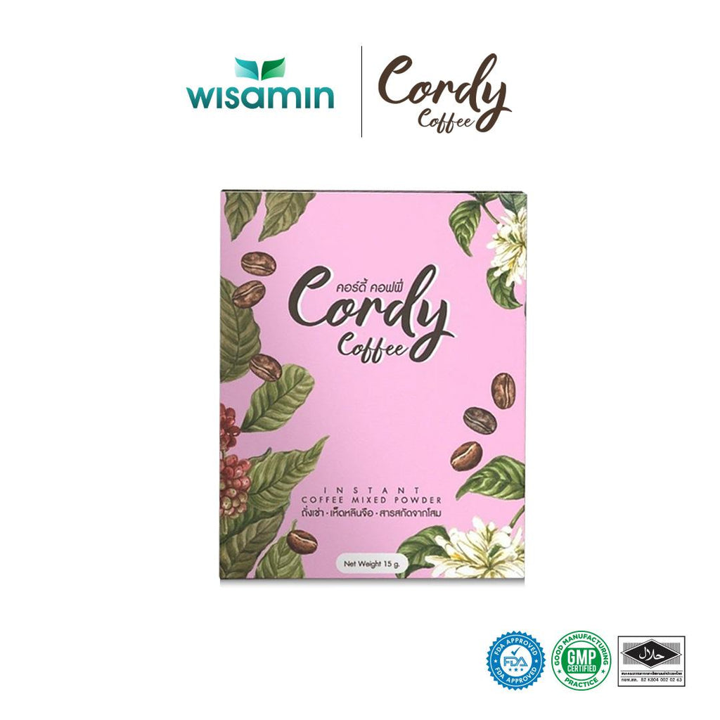ซื้อ 1 แถม 1 WISAMIN Cordy Coffee คอร์ดี้ คอฟฟี่ (ตราวิษามิน) 2 กล่อง รวม 20 ซอง