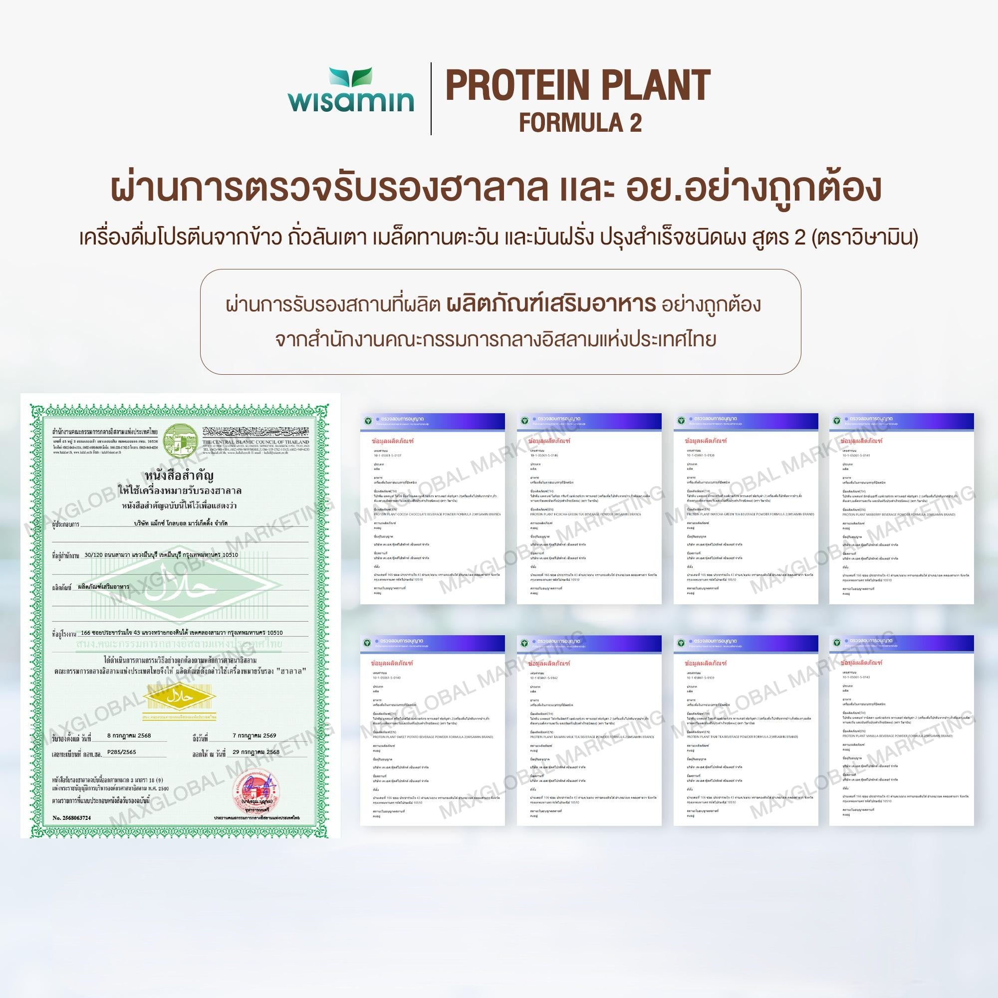 WISAMIN Protein Plant โปรตีนพืช สูตร 2 (ตราวิษามิน) 5 ปอนด์ 2.27kg
