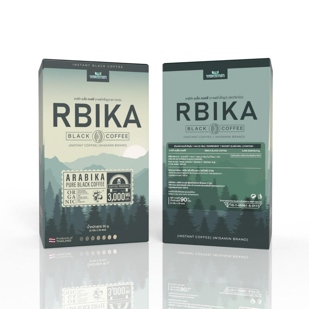 WISAMIN Rbika Black Coffee กาแฟอาราบิก้าแท้ (ตราวิษามิน) 30 ซอง