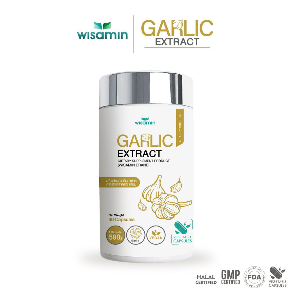 WISAMIN Garlic Extract สารสกัดจากกระเทียม 500 mg (ตราวิษามิน) 30 แคปซูล