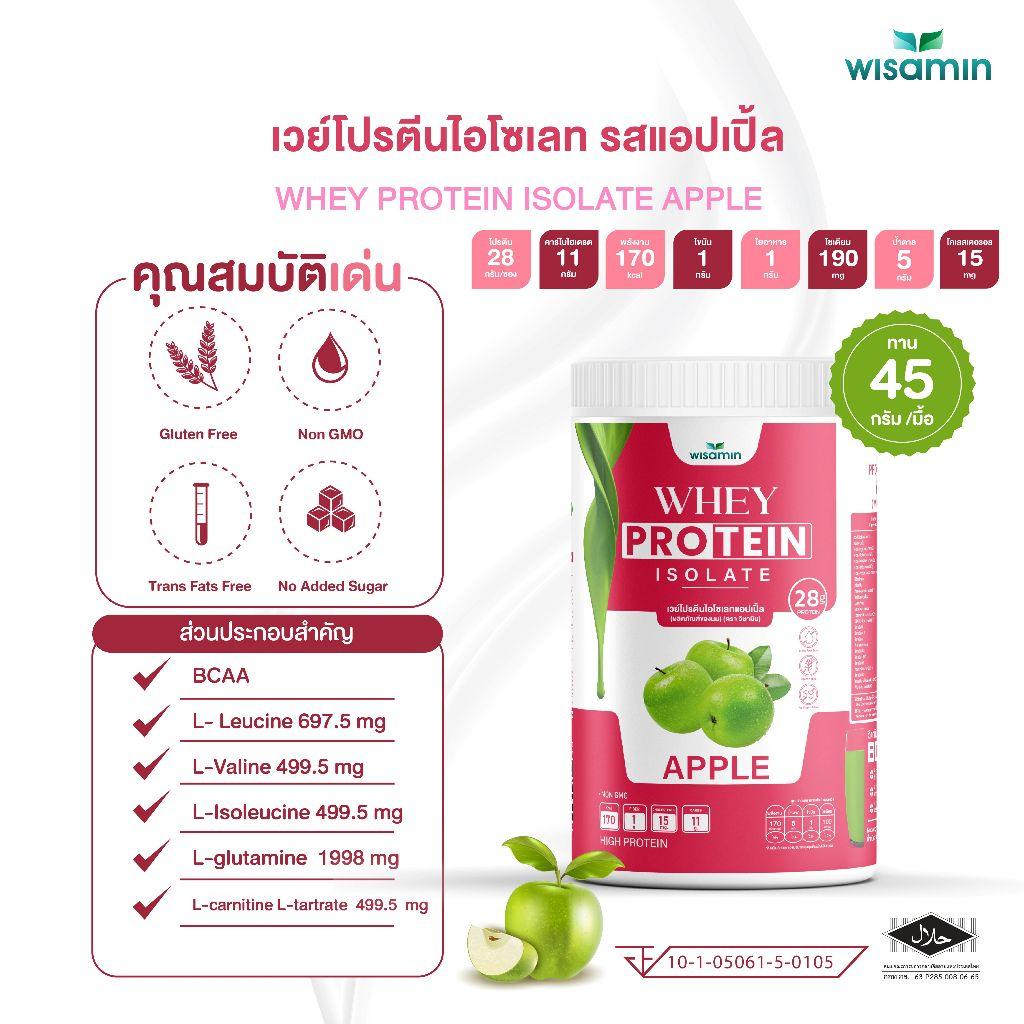 WISAMIN Whey Protein Isolate เวย์โปรตีน ไอโซเลท 11 รสชาติ (ตราวิษามิน) 225 กรัม