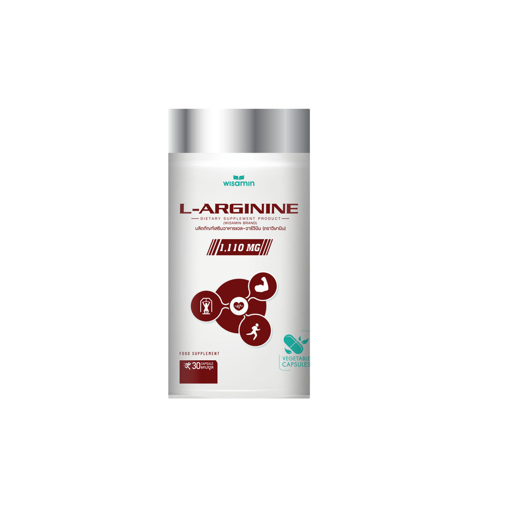 WISAMIN L-Arginine แอล-อาร์จีนีน 1,110 mg (ตราวิษามิน) 30 แคปซูล