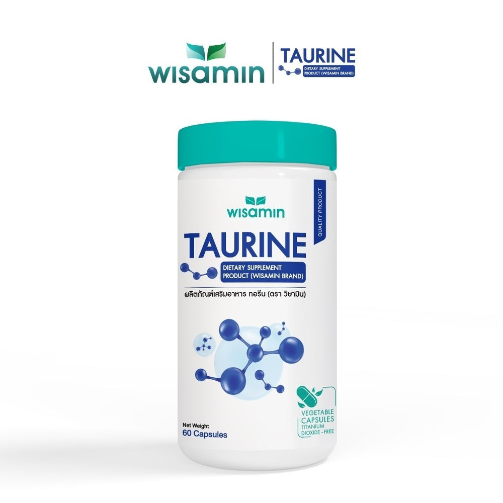 Taurine ทอรีน 500 mg · 60 แคปซูล